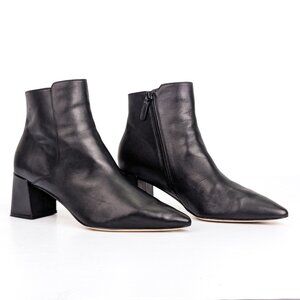 Cole Haan Women Caitlyn Black Leather Grand OS Dress Office Zip Ankle Boots 9.5